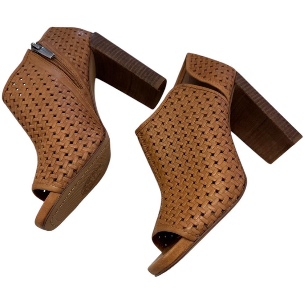 New Vince Camuto Women's Leather Woven Ankle Boots